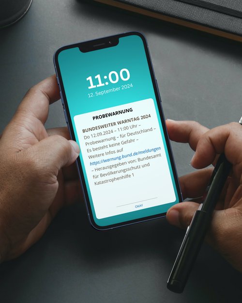 Mockup zum bundesweiten Warntag